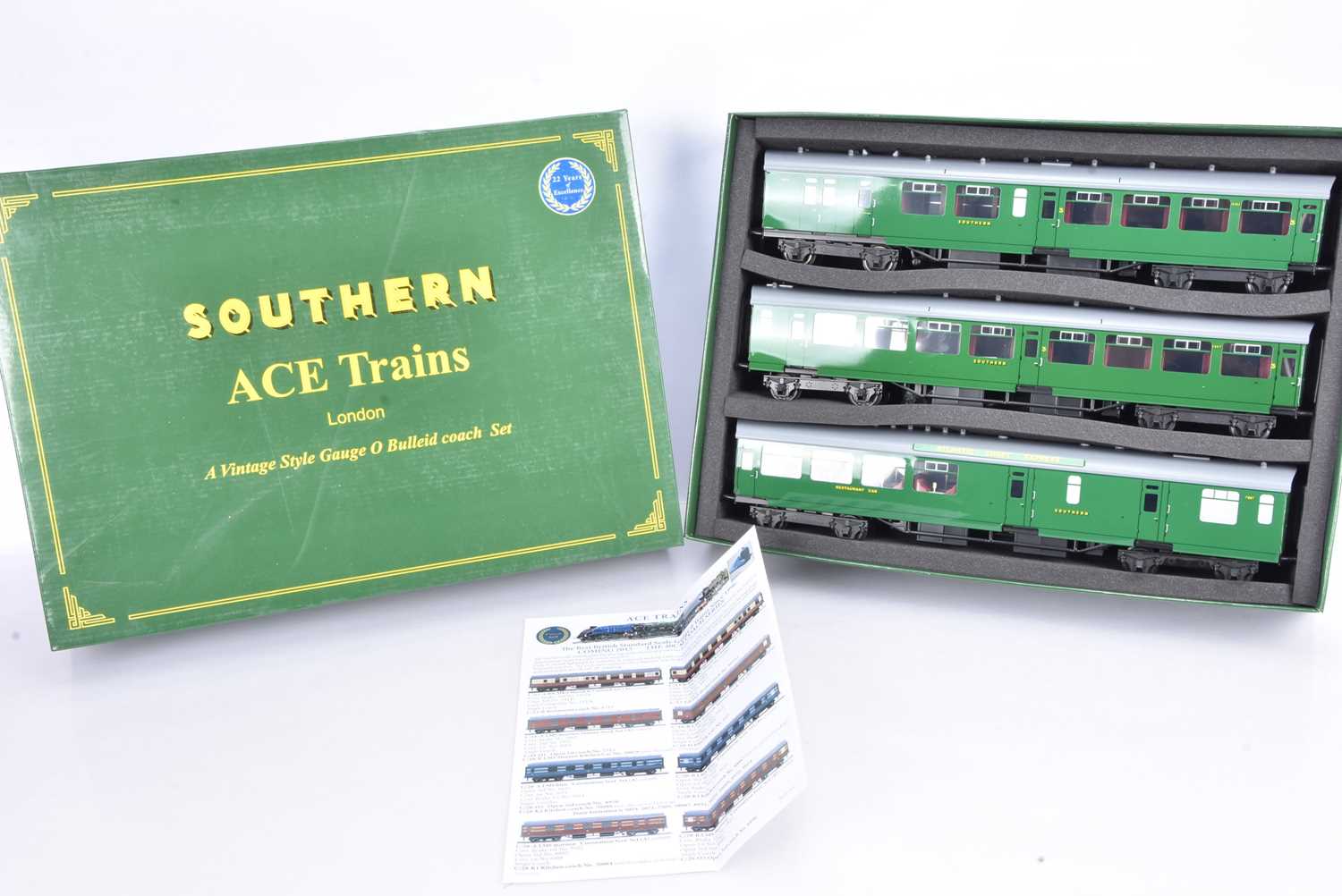ACE Trains 0 Gauge C/21-A Southern green Bullied 3-Coach Set A ...
