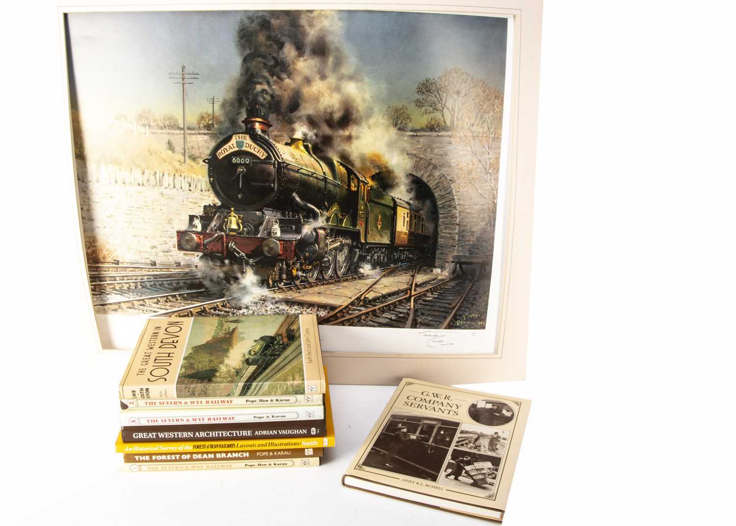 Terence Cuneo Signed Limited Edition Print King George Vth and a Number of GWR/Welsh Borders Railway