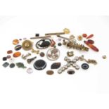 A collection of 19th century jewels and gems,