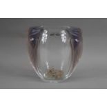 A modern Lalique glass clematises vase,