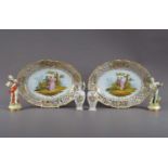 A collection of Dresden porcelain items,