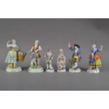 Six 20th century continental porcelain figurines,