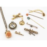 A small group of gold and other jewellery,