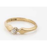 A Victorian 18ct gold and diamond solitaire ring,