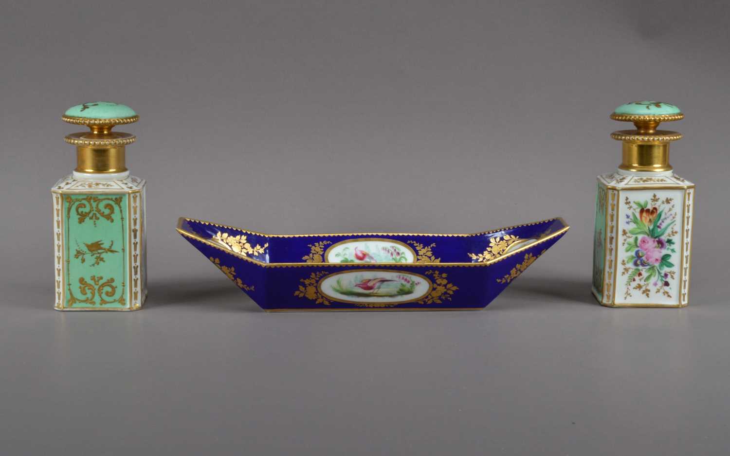 A 19th century porcelain shaped dish,