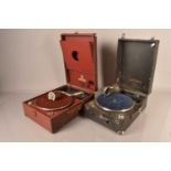 Portable gramophones,