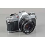 A Canon AV-1 SLR Camera,