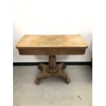 A Victorian sun bleached mahogany tea table,