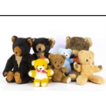 Twelve unjointed Deans/Gwentoy teddy bears,