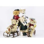 Four Special Collectors Edition teddy bears,