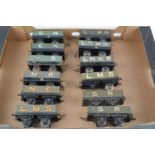Early Hornby 0 Gauge Open Wagons (12),