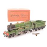 A Repainted Hornby 0 Gauge clockwork No 3 GWR 'Caerphilly Castle' Locomotive and Tender (3),