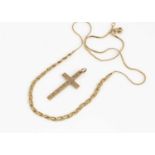 A 9ct gold cross pendant,