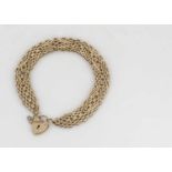 A 9ct gold mesh link bracelet,