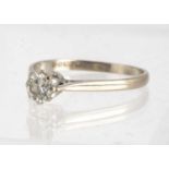 An 18ct white gold diamond solitaire,