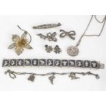 A small quantity of silver jewels,