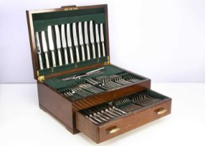 An early 20th century silver plated canteen of cutlery for eight by James Dixon & Sons,