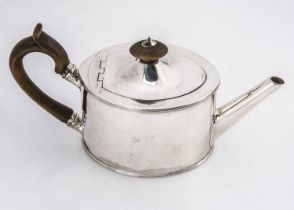 A George III silver bachelor's teapot by CH,