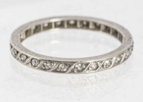 A white gold diamond eternity ring,