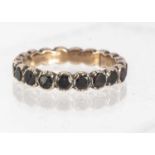 A 19 century garnet full eternity ring,