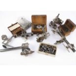 A group of watch repairers and lathe items,