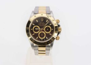 A 1990s Rolex Oyster Perpetual Daytona stainless steel and 18ct gold wristwatch,