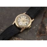 A 1930s Omega manual wind gold plated mid-sze wristwatch,