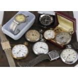 A small group of pocket and other watches,