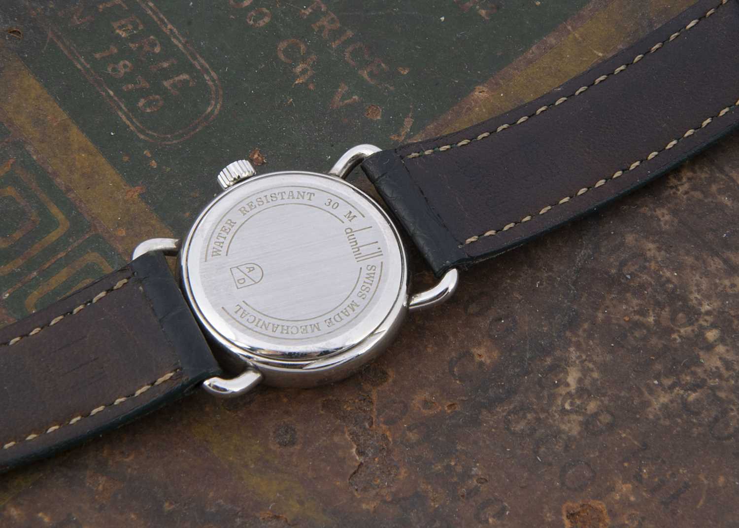 A modern Dunhill stainless steel wristwatch, - Image 2 of 2