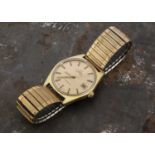 A 1970 Omega Automatic gold plated wristwatch head,