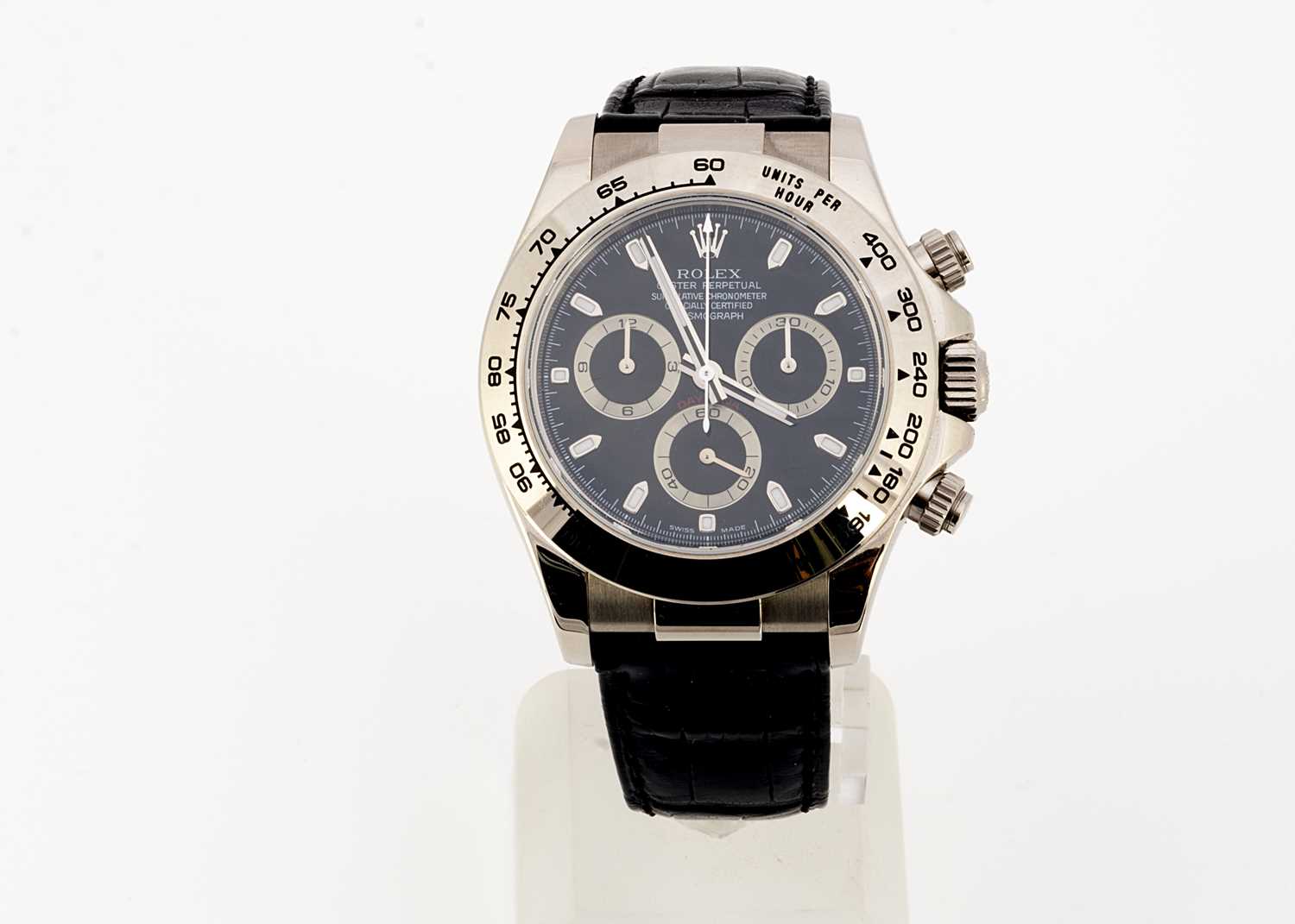 A 2000s Rolex Oyster Perpetual Daytona 18ct gold cased wristwatch full set,