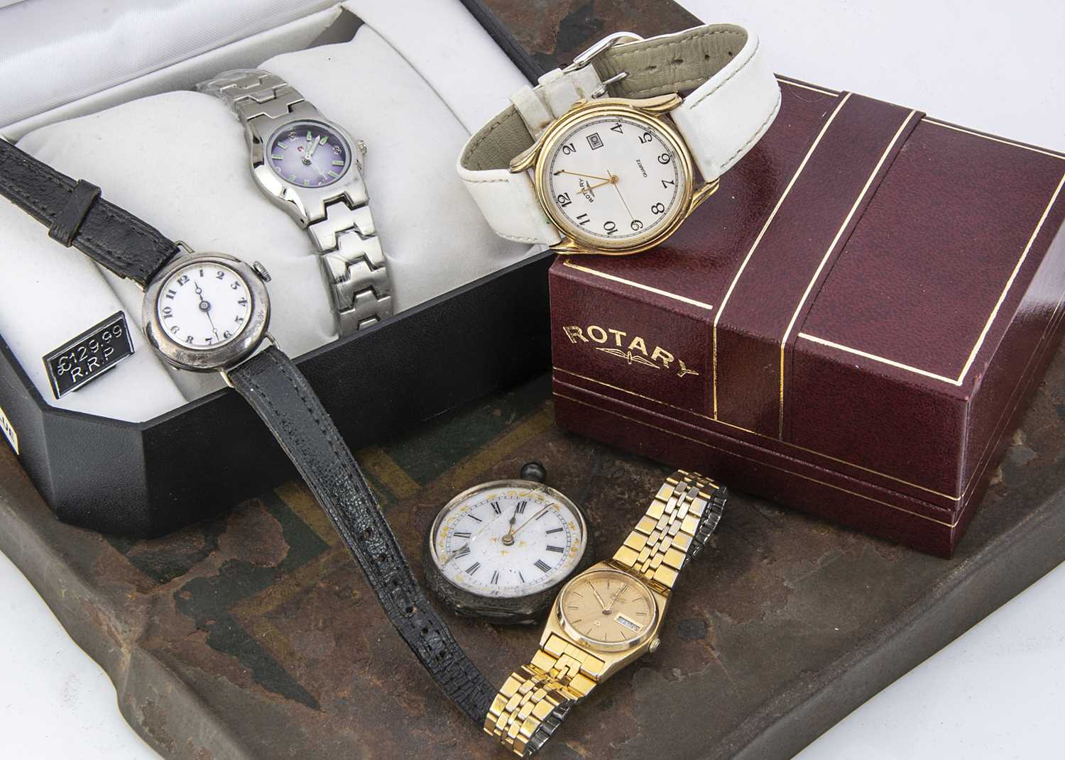 Five various watches,