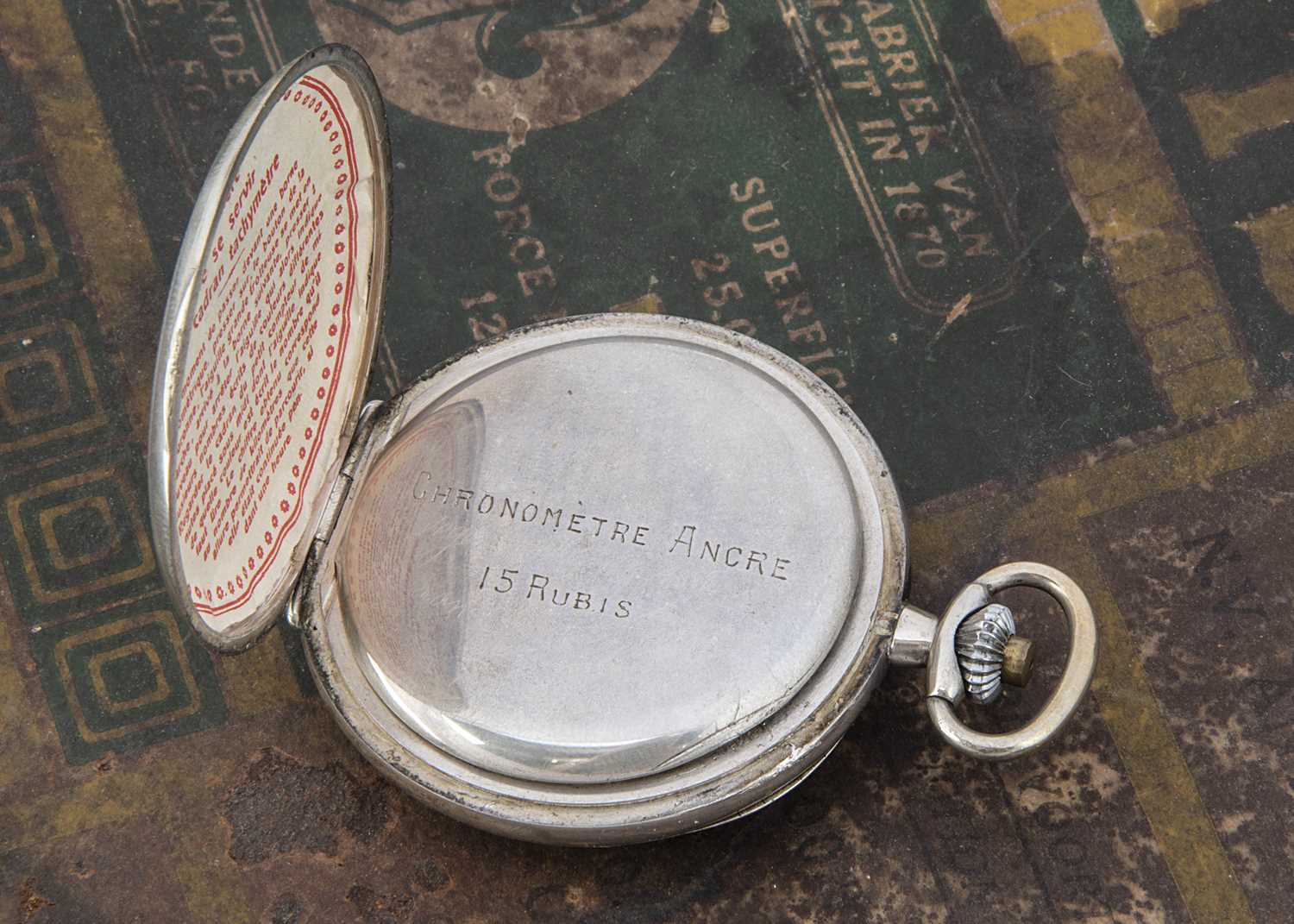An early 20th century silver pocket watch with stop watch facility, - Image 2 of 4