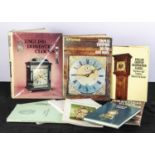A box of clock and watch and horology related books and publications,