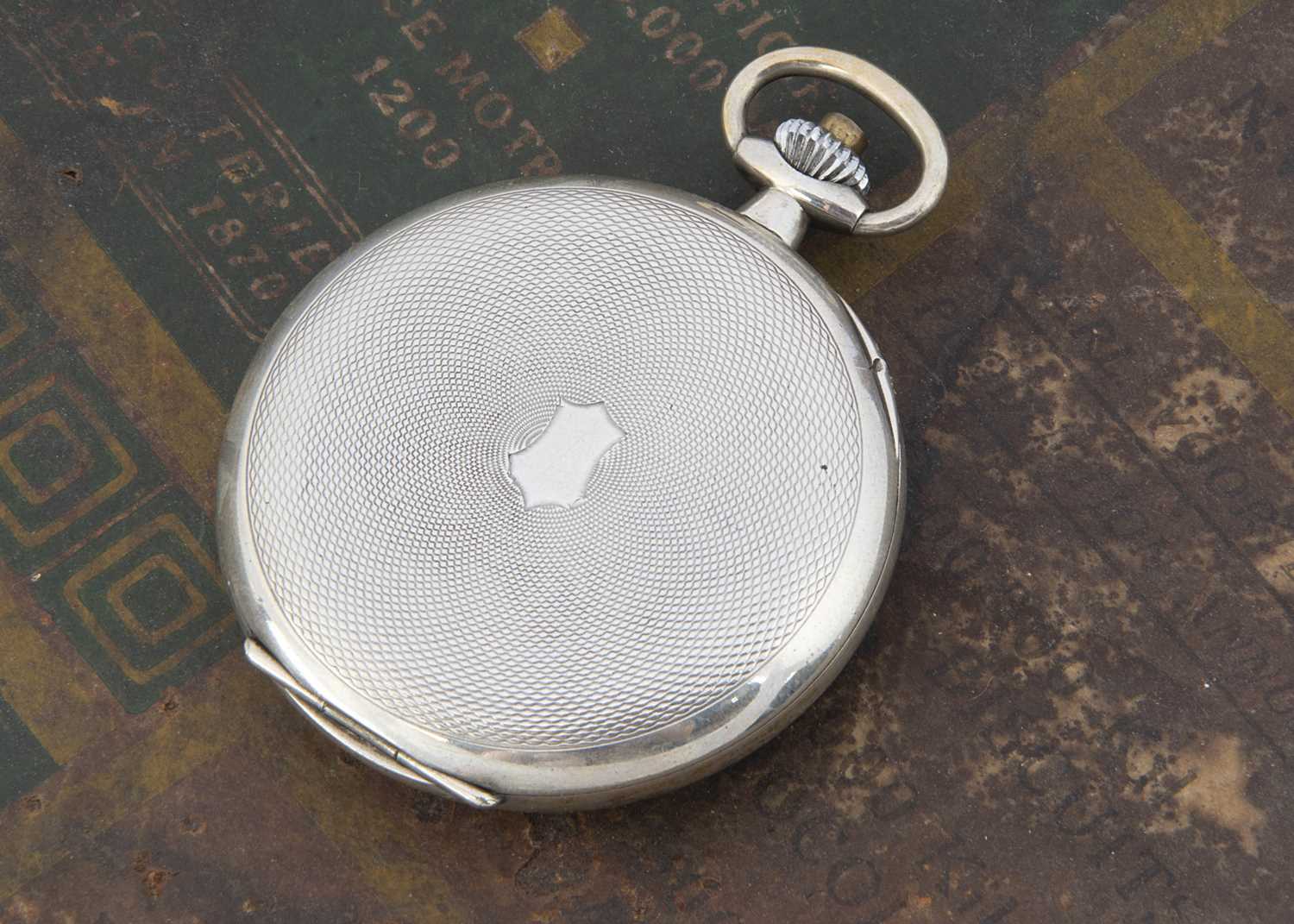 An early 20th century silver pocket watch with stop watch facility, - Image 4 of 4