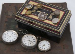 Three Victorian silver open faced pocket watches,