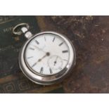 A first half 19th century silver pair case pocket watch by J. Hood & Sons of Cupar-Fife,