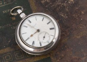 A first half 19th century silver pair case pocket watch by J. Hood & Sons of Cupar-Fife,