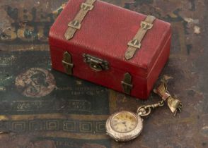 A late 19th century 9ct gold lady's pocket watch,