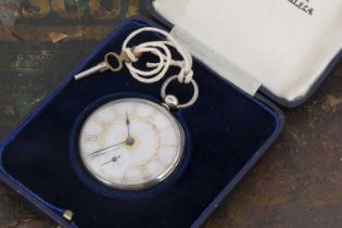 A George V period silver open faced pocket watch,