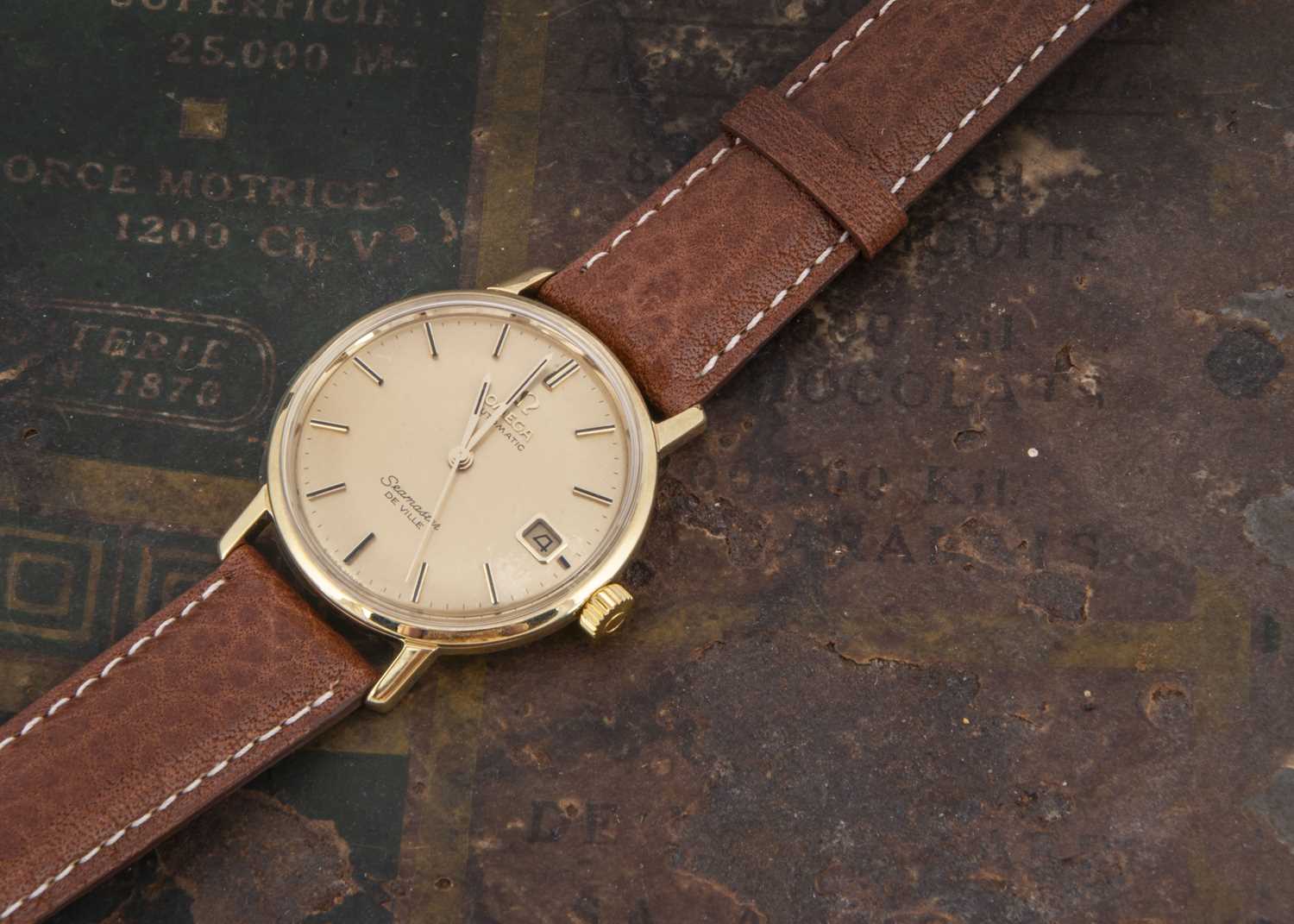 A recently overhauled and services 1960s Omega Automatic De Ville 18ct gold cased wristwatch,