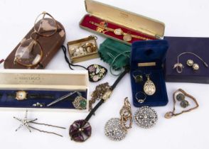 A mixed lot of watches and jewellery,