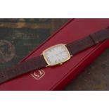 A c1980s Omega De Ville quartz gold plated wristwatch,