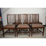 A set of Six 19th century mahogany dinning chairs,