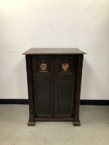 A 19th century and later converted oak cupboard,