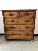 A 19th century mahogany chest of drawers,