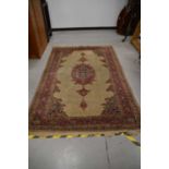 An early 20th century middle eastern wool on cotton rug,