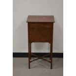An Edwardian pot cupboard converted to a bedside cabinet,