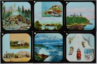 3¼in sq Magic Lantern Slides,