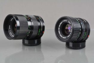 Two Canon FD Zoom Lenses,